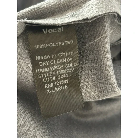 Women's Vocal USA Gray Suede Fringe Open Vest Size XL Western Boho Festival - Picture 4 of 4